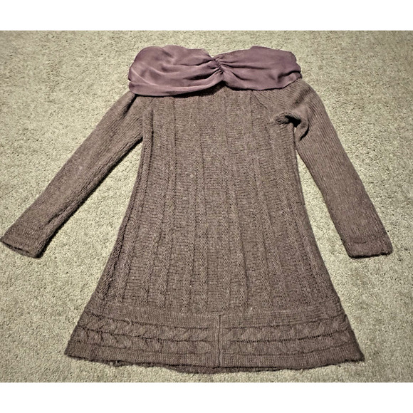 Soft Surroundings Women Small Tamara Tunic Top Knit Long Sleeve Purple - Picture 3 of 9